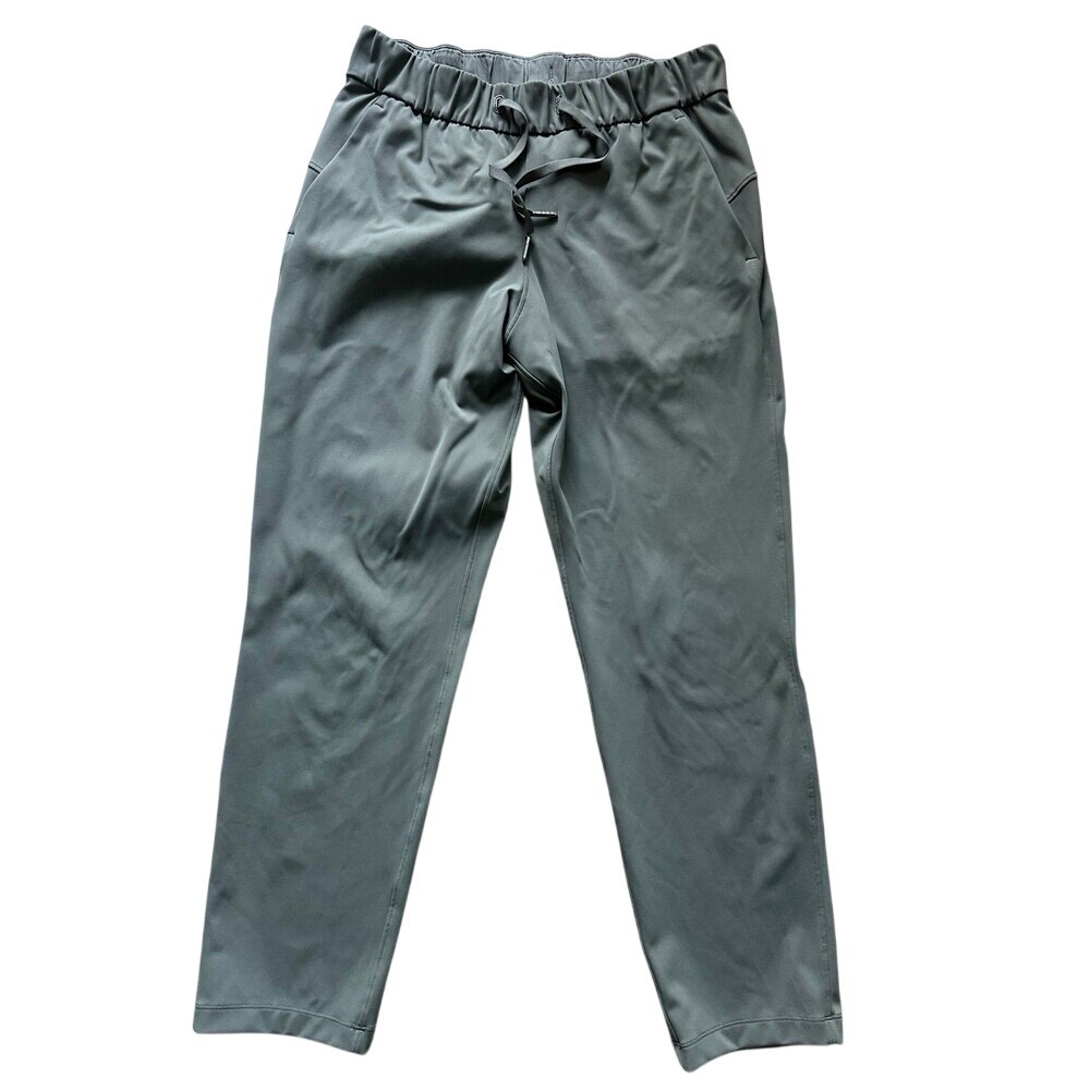 Lululemon On The Fly Pant 27" Grey Sage Size 6‎ Jogger Trouser